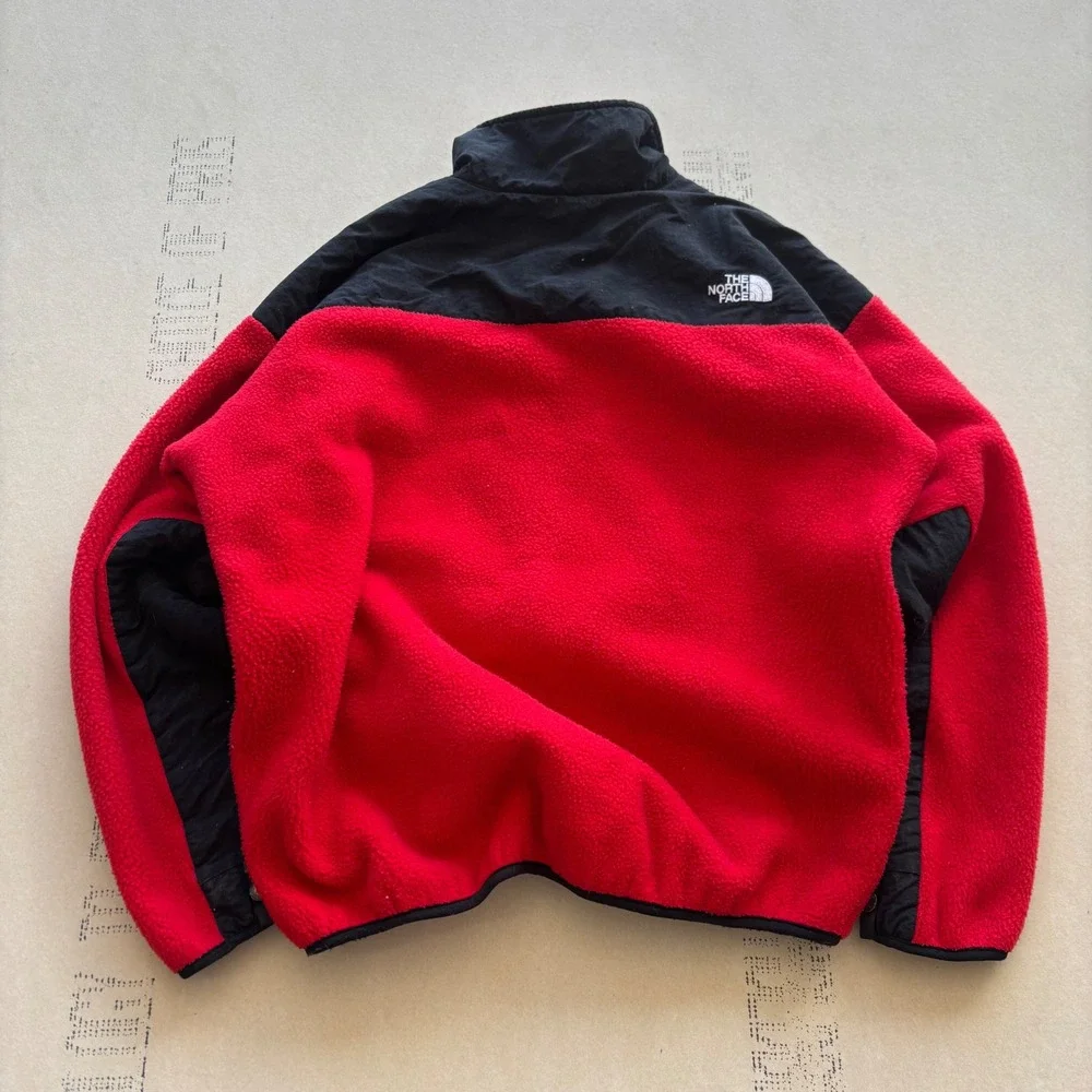 Vintage‎ 90s The North Face Denali Fleece Jacket XL Red Black Made in USA